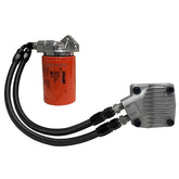 Vw Bug Full Flow Oil Filter System, Black AN Fittings - Black SS Hose - Dished Cam - Moore Parts