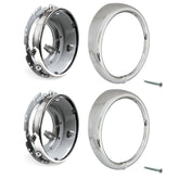 Vw Bug Headlight Bucket Assembly Kit W/Chrome Rings. Pair Left & Right - Moore Parts