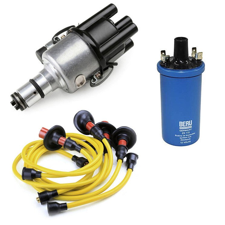 Vw Bug Ignition Kit 009 Distributor, 12V Beru Blue Coil, Yellow Wires - Moore Parts