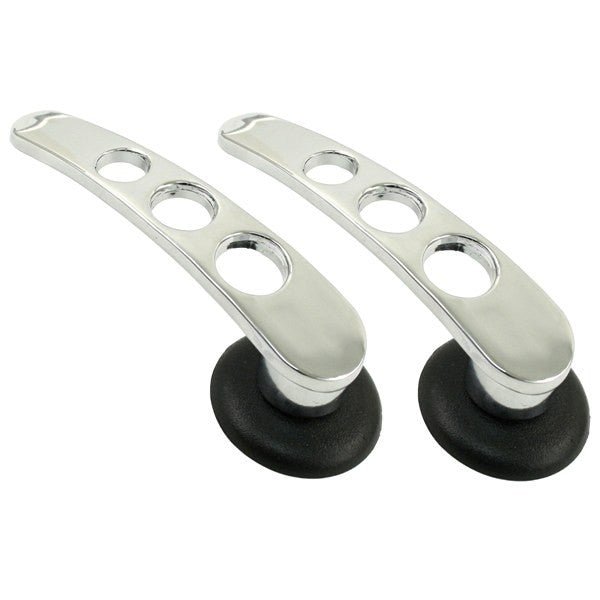 Vw Bug Inside Door Opener To 1966. Custom Chrome With Black Trim, Pair - Moore Parts