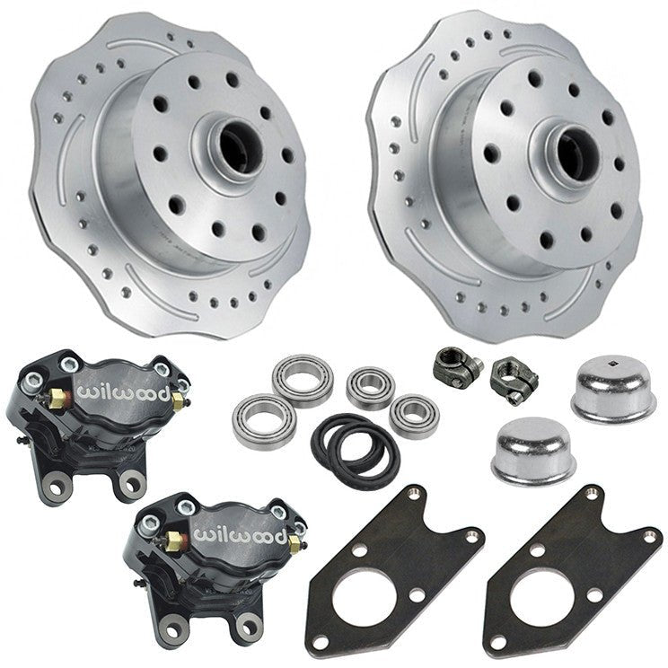 Vw Bug King Pin Front Black Wilwood Disc Brake Kit 1949 - 1966, 5 Lug Porsche/Chevy Pattern - Moore Parts