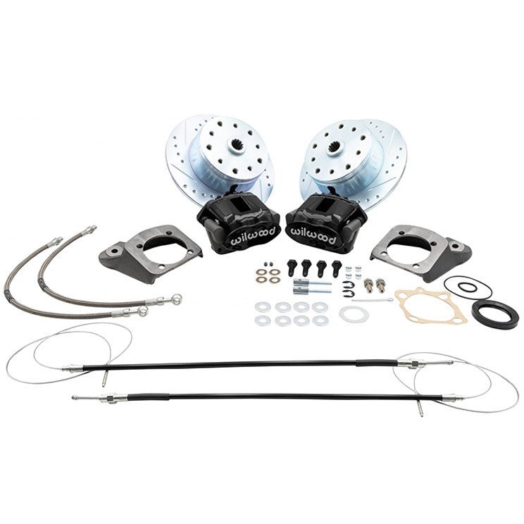 Vw Bug Rear Black Wilwood Disc Brake Kit 1958 - 67, 5 Lug Porsche/Chevy Pattern - Moore Parts