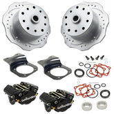 Vw Bug Rear Black Wilwood Disc Brake Kit 1968 - 1977, Scalloped Brake Rotors 5 Lug Porsche/Chevy Pattern - Moore Parts