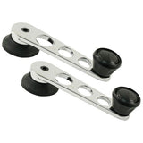 Vw Bug Window Winder 1968 - 79. Custom Chrome With Black Trim, Pair - Moore Parts