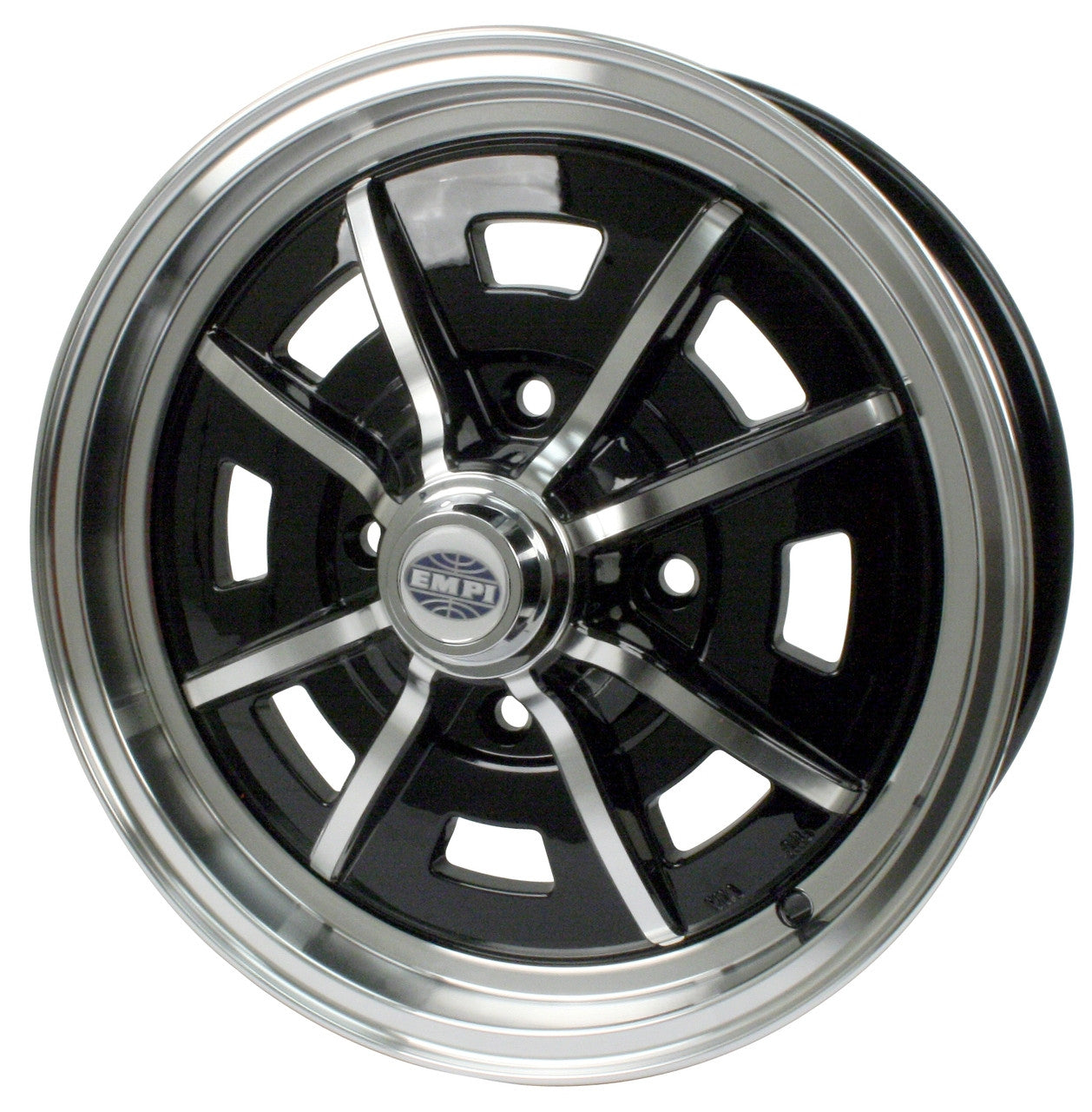 Set Of 4 15" X 5" Vw Bug 4 Lug Black Empi Sprint Star Wheels & Lug Nuts