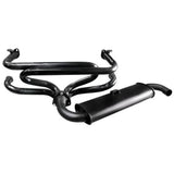 Empi 3312 Black 1 - 1/2" Single Muffler Exhaust System 1600cc Vw Bug/Ghia - Moore Parts