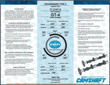 EMPI 77 - 3107 GT - 4 Hi Performance Vw Bug Camshaft Kit. Lift .455" Duration 300° - Moore Parts