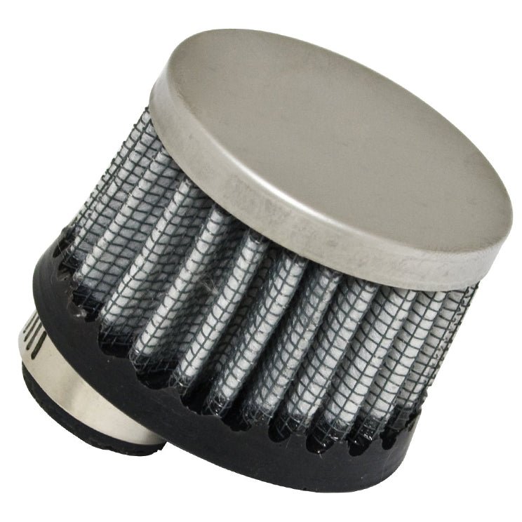 Empi 9053 Chrome Gauze Mini Breather Filter Without Shield, Offset Hole, Pair - Moore Parts
