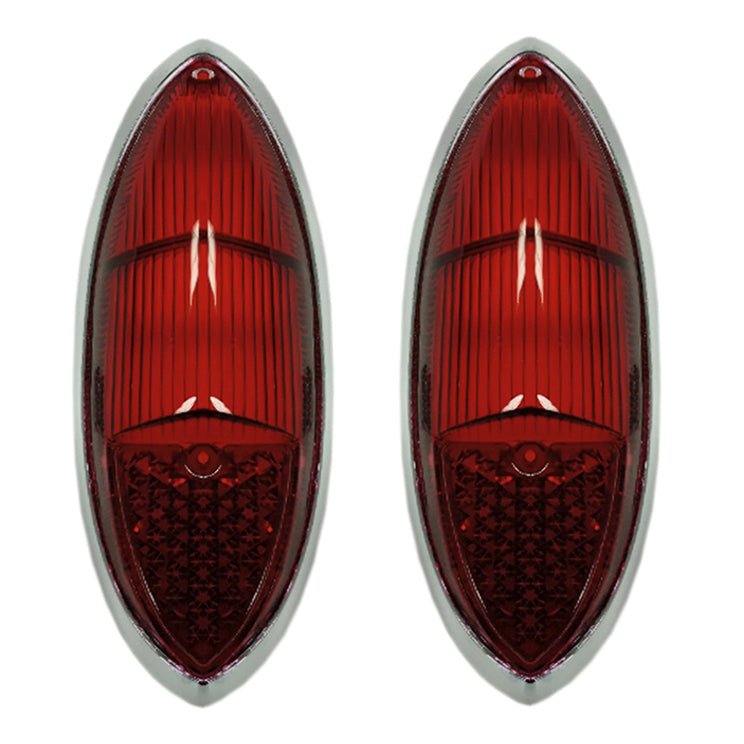 Empi 98 - 8616 Left Or Right Tail Light Lens 1960 - 69 Vw Karmann Ghia, Pair - Moore Parts