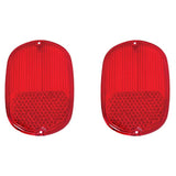 Empi 98 - 9513 Left & Right Tail Light Lens 1962 - 71 Vw Bus, Red Lens, Pair - Moore Parts