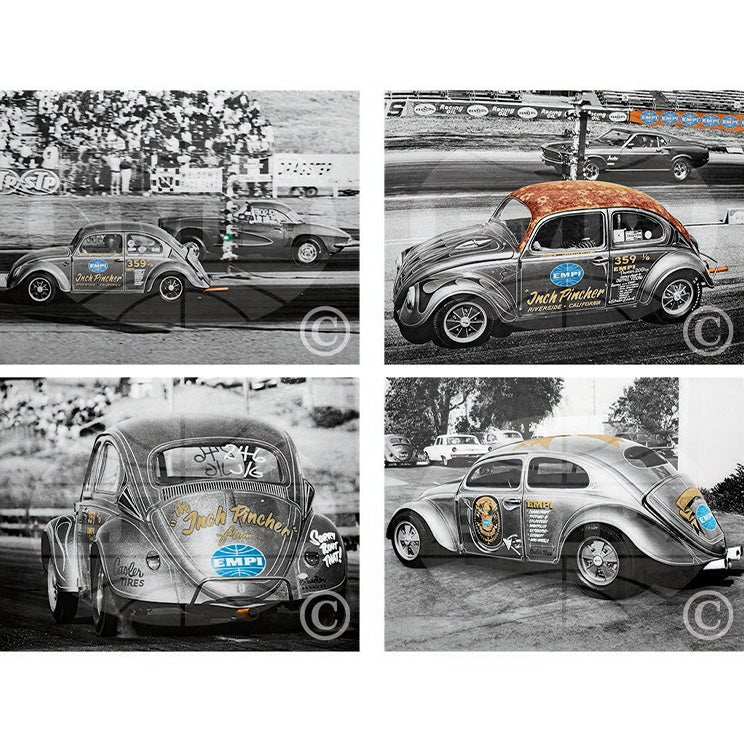 EMPI Colorized Drag Racing Wall Posters, Vw Heroes Limited Edition Custom Set - Moore Parts