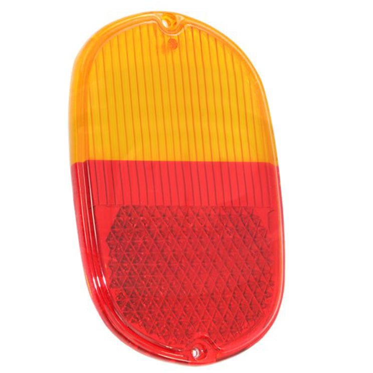 Left & Right Tail Light Lens 1962 - 71 Vw Bus, Amber / Red Euro Lens, Pair - Moore Parts