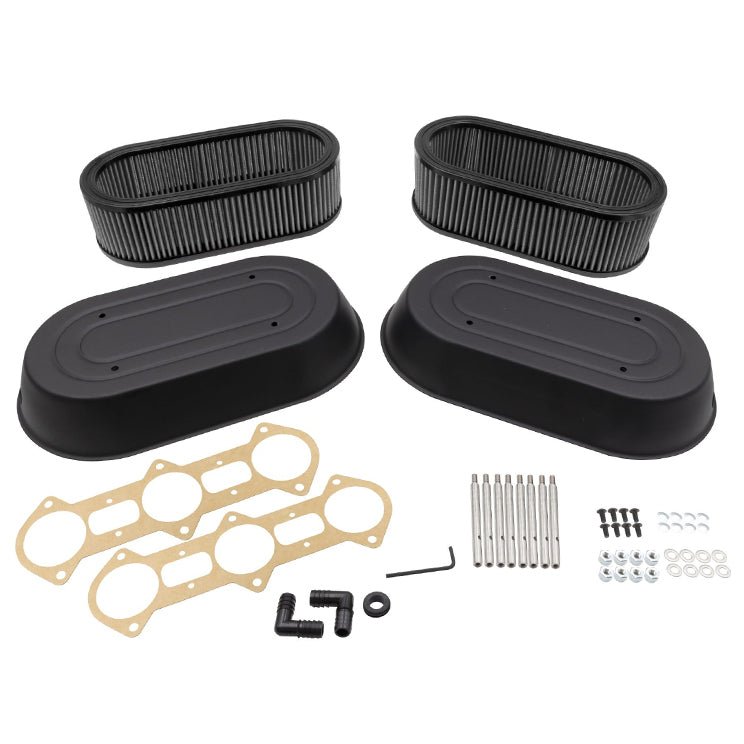 PMO Induction Standard Water Shield Air Cleaner Kit, Dual Weber Carburetors. Pair - Moore Parts