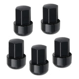 Porsche Alloy Lug Nut 14mm X 1.5 Thread Pitch, Tall Depth Black Finish, 5 Pack - Moore Parts