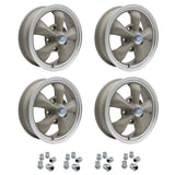 Set Of 4, 15" X 4.5" Porsche 5 Lug Empi Torque Star 2 Wheels & Lugs - Moore Parts