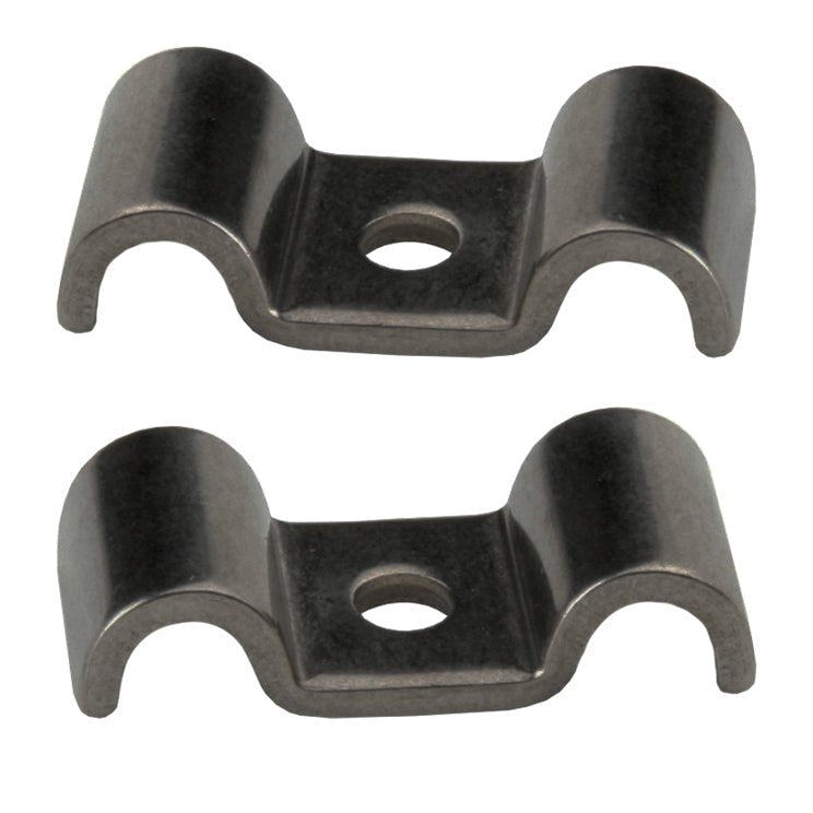 Stainless Steel Double Hard - Line Clamp For 1/2" X 1/2" Diameter Tubes. Pair - Moore Parts