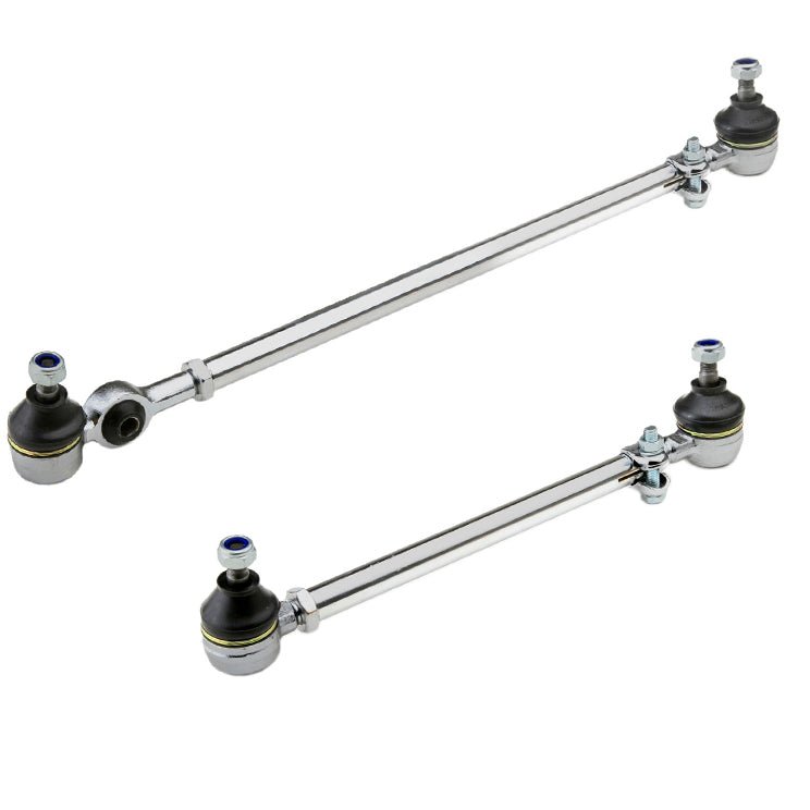 Vw Bug Chrome Tie Rod Assemblies 1949 - 68 W/Steering Damper Hole - Moore Parts