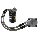 Vw Bug Full Flow Oil Filter System, Black AN Fittings - SS Hose - Dished Cam - Moore Parts
