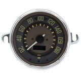 VW Bus 0 - 180 KMH Speedometer By Smiths, Brown Dial, Chrome Bezel - Moore Parts