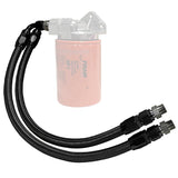 Vw Bus Full Flow - 8 Oil Hoses, Black AN Fittings - Black SS Hose - Moore Parts