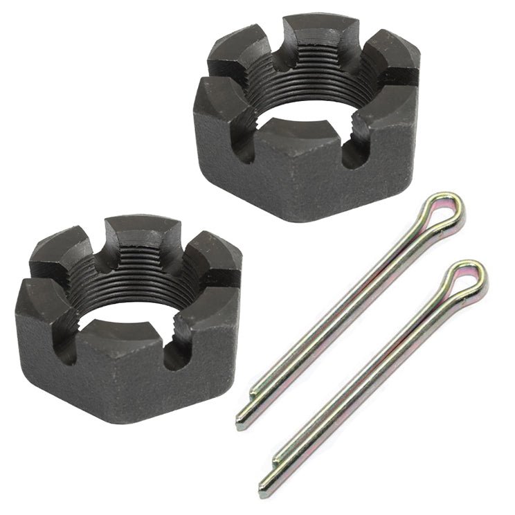 Vw Bus Rear Axle Nuts W/Pins 46mm (AIRTEC). Type 2 Transporter 1964 - 79, Pair - Moore Parts