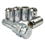 1/2" Chrome Lug Nuts & Installation Tool 60 Degree Taper Tuner Style, 5 Pack - Moore Parts