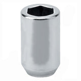 1/2" Chrome Standard 60 Degree Tuner Lug Nut 20 TPI 1.28" Depth, 10 Pack - Moore Parts