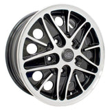 15" X 5 - 1/2" Vw Bus 5 Lug Black Empi Cosmo Wheel Includes Cap - Valve Stem - Moore Parts
