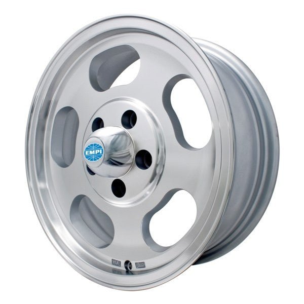 15" X 5 - 1/2" Vw Bus 5 Lug Machine Finish Empi Dish Wheel Includes Cap - Valve Stem - Moore Parts