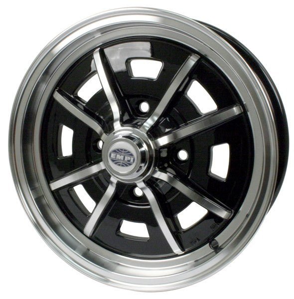 15" X 5" Vw Bug 4 Lug Black Empi Sprint Star Wheel Includes Cap - Valve Stem - Moore Parts