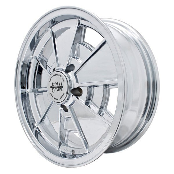 17" x 7" Vw Bus 5 Lug Chrome Empi BRM Wheel Includes Cap - Valve Stem - Moore Parts