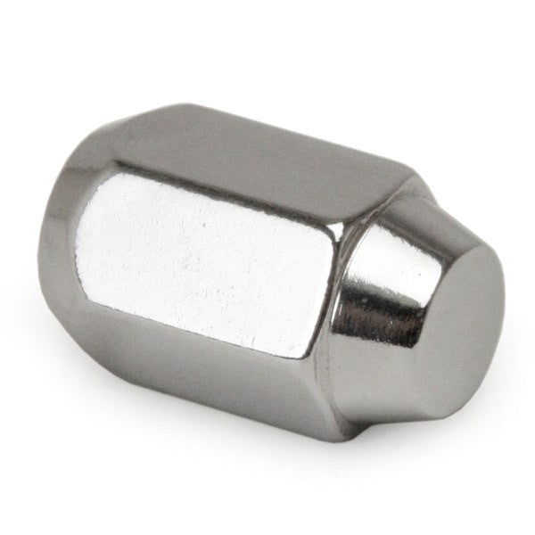 7/16" Chrome Standard 60 Degree Acorn Lug Nut 20 TPI Thread Pitch, 10 Pack - Moore Parts