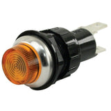Amber Dash Light With Chrome Bezel Ring 1" Mounting Hole - Moore Parts