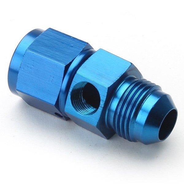 An Adapter For Pressure Gauge - Female 8 To Male 8 Blue - Moore Parts
