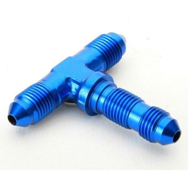 An Hose Adapter Bulkhead T - Fitting - Male 3 All Sides - Blue 2 - Moore Parts