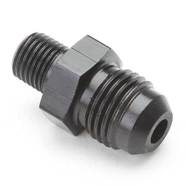 An Hose Adapter Fitting - Male 10mm X 1.0 To Male 6 / Straight - Black - Moore Parts