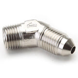 An Hose Adapter Fitting - Male 1/8" NPT To Male 3 / 45 Degree - Steel - Moore Parts
