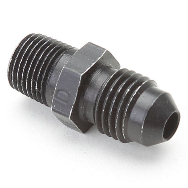 An Hose Adapter Fitting - Male 1/8" NPT To Male 4 / Straight - Black - Moore Parts