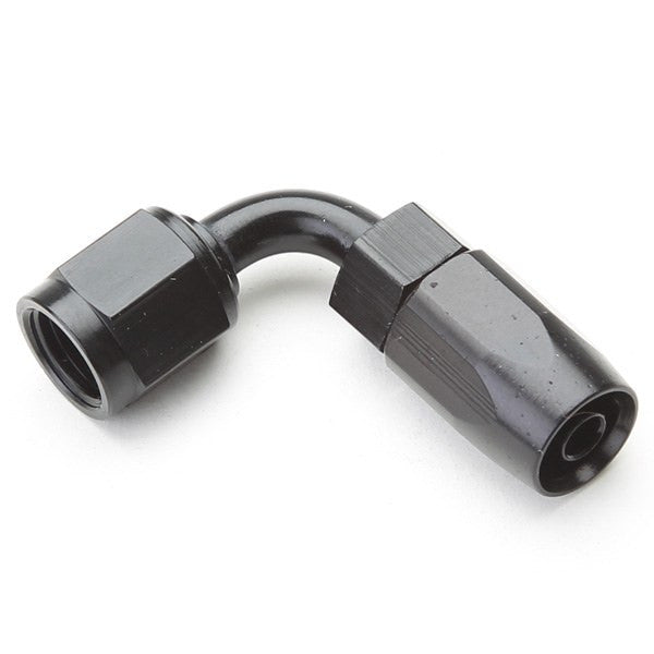 An Hose End Fitting - Female 4 / 90 Degree - Black - Moore Parts