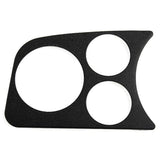 Black 3 Gauge Panel, Left Side Speedometer Vw Bug Dash, 3 - 1/8", 2 - 1/16" Holes - Moore Parts