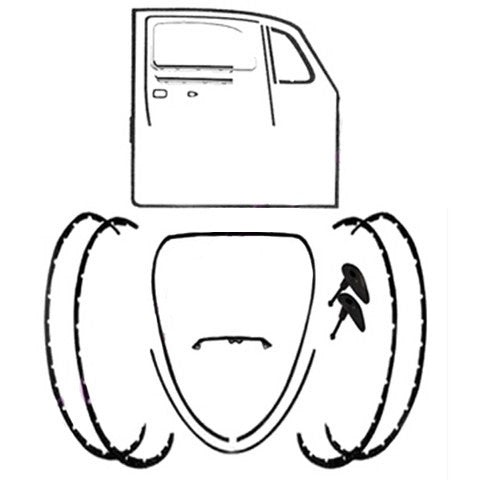 Body Rubber Seal Kit 1974 - 1979 Classic Volkswagen Beetle - Vw Bug - Moore Parts