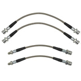 Brake Line Kit Vw Super Beetle 1971 - 79. Stainless Steel Braided 4 - Piece Set - Moore Parts