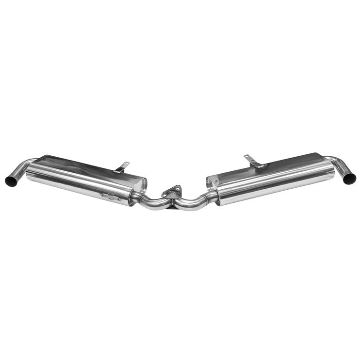 BUGPACK Stainless Steel Dual Quiet Pack Muffler For B2 - 0081 - S & B2 - 0111 - S Merged Headers - Moore Parts