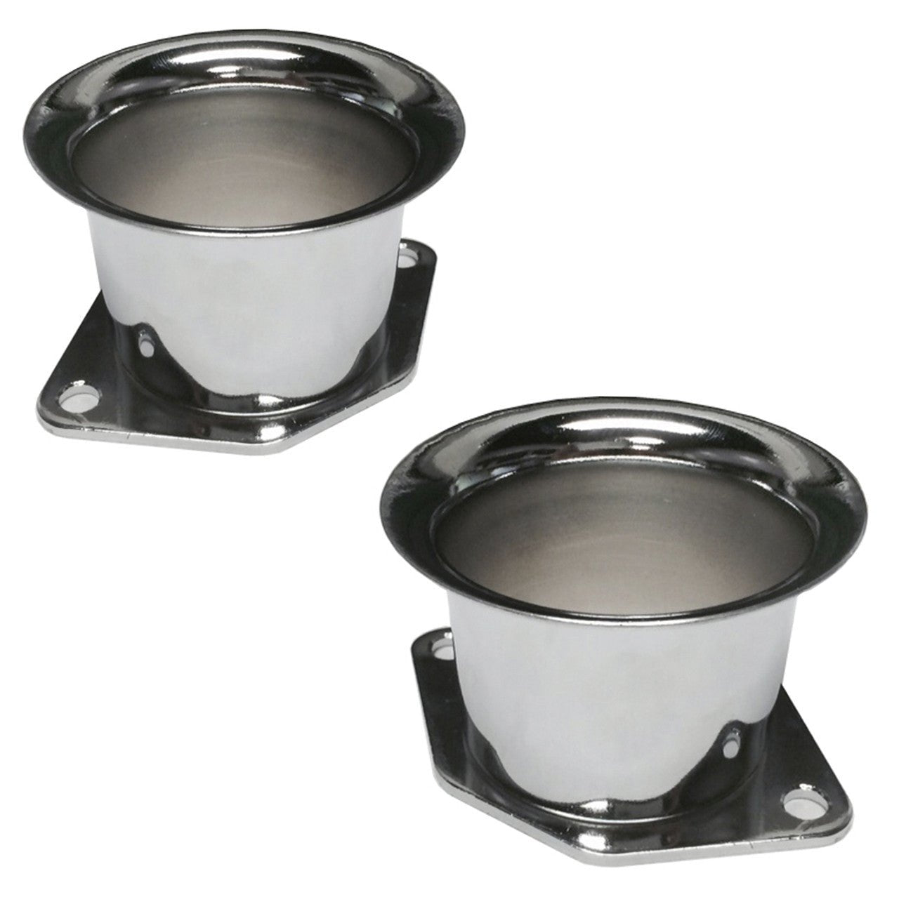 Chrome 1 - 1/4" Tall Velocity Stacks Weber IDF, HPMX, Dellorto, Pair - Moore Parts