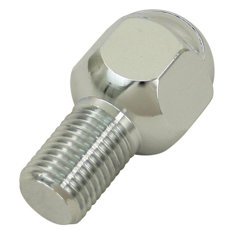 Chrome 14mm Stock Style Lug Bolt, 20.5mm Length Threads, 10 Pack - Moore Parts