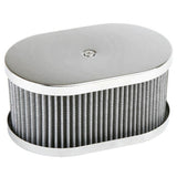 Chrome Oval Air Cleaner Assembly - IDF Weber/Empi HPMX 4 - 1/2" X 7" X 3 - 1/2" - Moore Parts