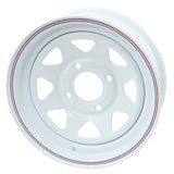 Empi 10 - 1002 Vw Baja Bug 15X5 4 Lug White Steel Spoke Wheel 2 - 1/2" Back Space - Moore Parts
