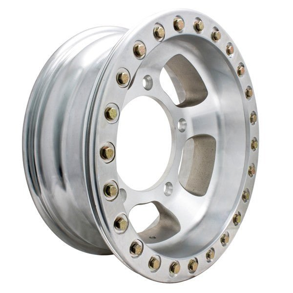 Empi 15" X 4" Vw Bug 5 Lug Race - Trim Off Road Bead - Lock Wheel / Polished Ring - Moore Parts