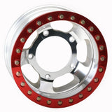 Empi 15" X 4" Vw Bug 5 Lug Race - Trim Off Road Bead - Lock Wheel / Red Ring - Moore Parts