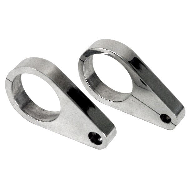 Empi 16 - 8586 Polished Aluminum 1 - 1/2" Clamp On Mounts For Panel Mirrors, Pair - Moore Parts